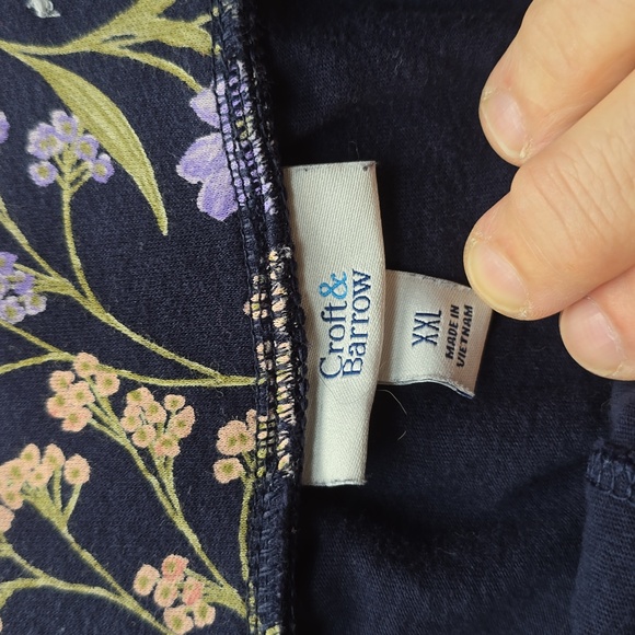 Croft and Barrow Navy Blue Floral Skort Size XXL - Picture 3 of 6